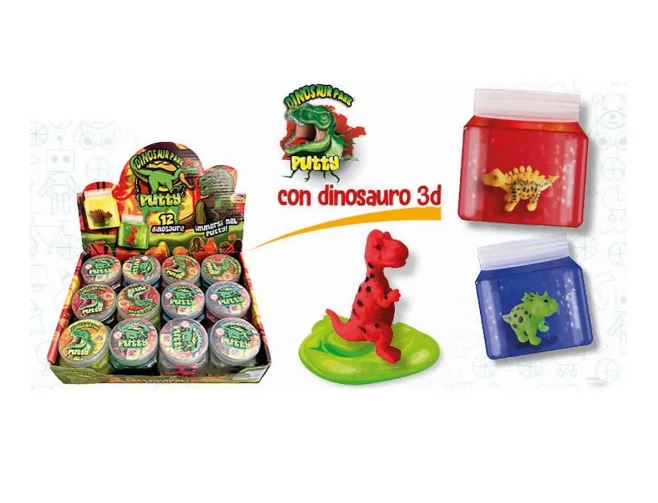 DINOSAUR PARK PUTTY 12pz DFUN